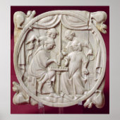 Poster Coque miroir représentant un jeu d'échecs, c.1300 (Devant)