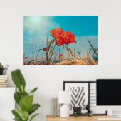 Poster Coquelicot - (Bureau à domicile)