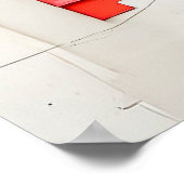 Poster Coquelicot vibrant dans un style abstrait moderne (Coin)