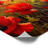 Poster Coquelicots dans la lumière du soir (Coin)