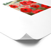 Poster Coquelicots en fête fleurs rouges. (Coin)