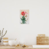Poster Coquelicots et abeilles par Paul de Longpré (Cuisine)