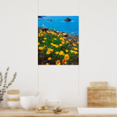 Poster Coquelicots le long de la côte Pacifique (Cuisine)