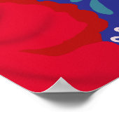 Poster Coquelicots sur fond violet illustrés à la main  (Coin)