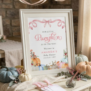 Poster Coquette Arc-en-ciel Bébé Fête Prénatale Un Petit