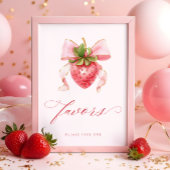 Poster Coquette Berry Sweet Baby shower Faveurs Panneau d