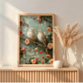 Poster Coquette Birds Floral