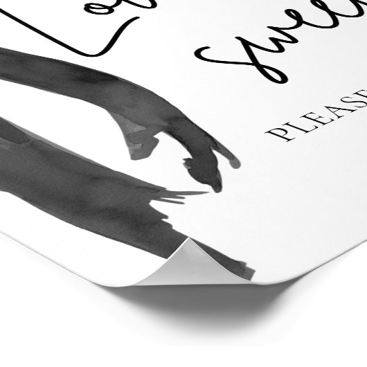 Poster Coquette Black Bow Love is Sweet Treat Favoriser S (Coin)