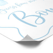 Poster Coquette Blue Bow Devine Combien De Baby showers J (Coin)