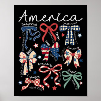 Poster Coquette Bow 4 juillet Christian Jesus Independe