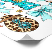 Poster Coquette Bow Bunny Rabbit Eggs Happy Easter Cowboy (Coin)