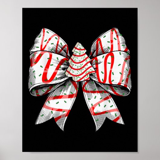 Poster Coquette Bow Christmas Tree Cake Christmas Vibes G (Devant)