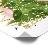 Poster Coquette Bow Christmas Tree Vacances Fille tenue W (Coin)