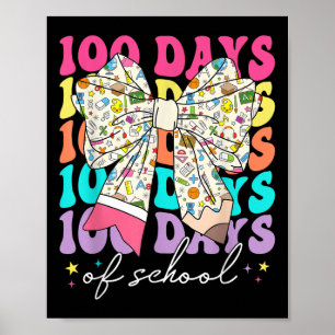 Poster Coquette Bow Crayon 100 Jours De Thé Étudiant