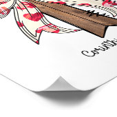 Poster Coquette Bow Cross Valentines Jour Jésus Bible Ver (Coin)