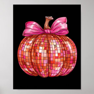 Poster Coquette Bow Disco Ball Citrouille mignonne Girl H