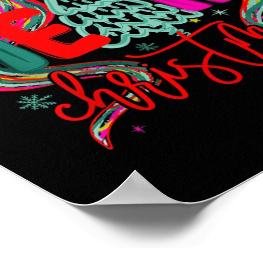 Poster Coquette Bow Joyeux Noël Noël Noël Noël Arbre Vaca (Coin)