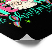 Poster Coquette Bow Joyeux Noël Noël Noël Noël Père Noël (Coin)