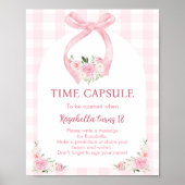 Poster Coquette Bow rose Anniversaire Capsule temps Poste (Devant)