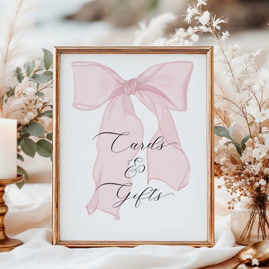 Poster Coquette Bow rose Anniversaire Cartes et cadeaux