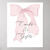 Poster Coquette Bow rose Anniversaire Cartes et cadeaux (Devant)