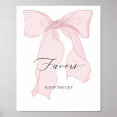 Poster Coquette Bow Rose Anniversaire Fête Faveurs (Devant)