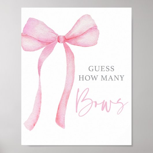 Poster Coquette Bow Rose Devine Combien De Jeu Anniversai (Devant)