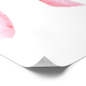 Poster Coquette Bow rose Premier anniversaire Bienvenue (Coin)