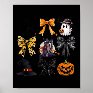 Poster Coquette Bows Ghost Citrouille Witch Saison Éffray