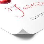 Poster Coquette Cerise En Haut Baby shower Faveurs (Coin)