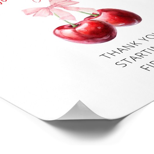 Poster Coquette Cherry On Top Livres pour bébé (Coin)