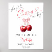 Poster Coquette Cherry sur le Baby shower supérieur Accue (Devant)