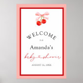 Poster Coquette Cherry sur le Baby shower supérieur Affic (Devant)