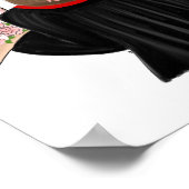 Poster Coquette Cheveux Brown Diplômé Illustration de mod (Coin)