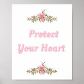 Poster Coquette Citation Mur Art - Bow Rose clair Floral (Devant)