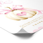 Poster Coquette Citrouille Baby shower Déchets Refus Sign (Coin)