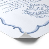 Poster Coquette Coeur bleu gâteau Anniversaire Capsule (Coin)