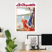Poster Coquette Dames Au-Dessus Du Lac (Bureau à domicile)