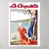 Poster Coquette Dames Au-Dessus Du Lac (Devant)