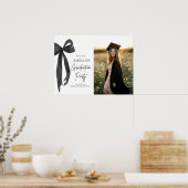 Poster Coquette de la Bow Noire moderne Accueil (Cuisine)