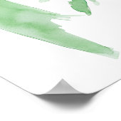 Poster Coquette de la bow verte moderne fête de graduatio (Coin)