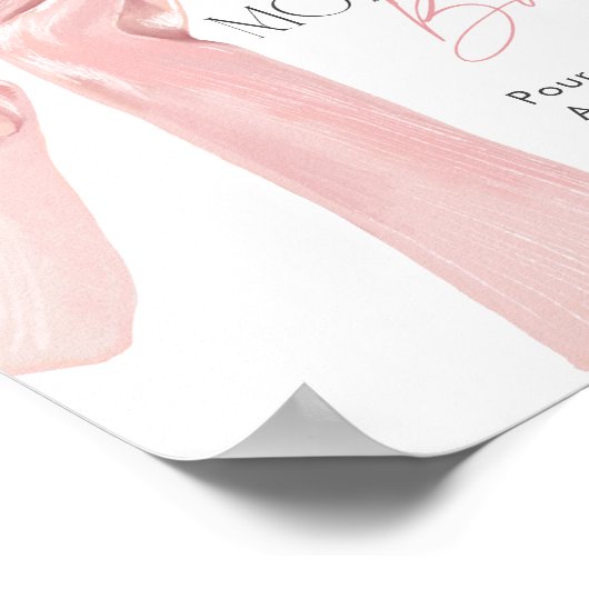 Poster Coquette élégante Bow rose Maman-osa Bar (Coin)