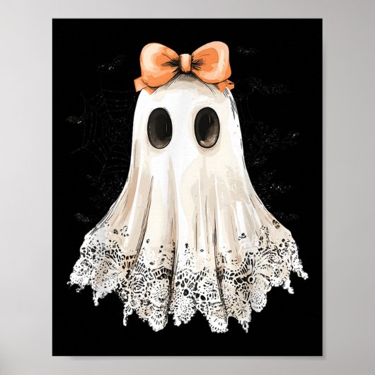 Poster Coquette Lace Ghost Boo In Boojee Halloween Soky S (Devant)