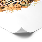 Poster Coquette Leopard Citrouille avec cou rose - Glam F (Coin)