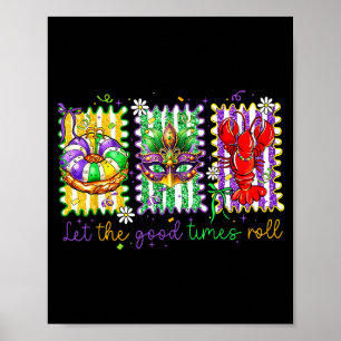 Poster Coquette Mardi Gras Laissez les bons temps rouler