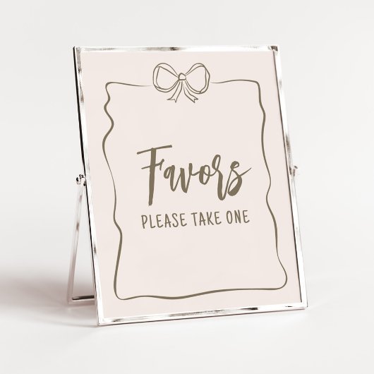 Poster Coquette minimaliste Baby shower Faveurs
