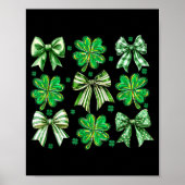 Poster Coquette Patrick's Day Bow,shamrock Lucky Bow Funn (Devant)