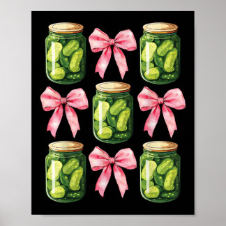 Poster Coquette Pickle En Canne Bows Jote Jar Fille Femme