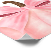 Poster Coquette Pink Bow Citrouille baby shower bienvenue (Coin)