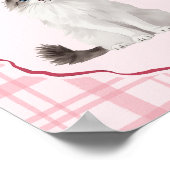 Poster Coquette Rag Doll Cat Pink Watercolor (Coin)